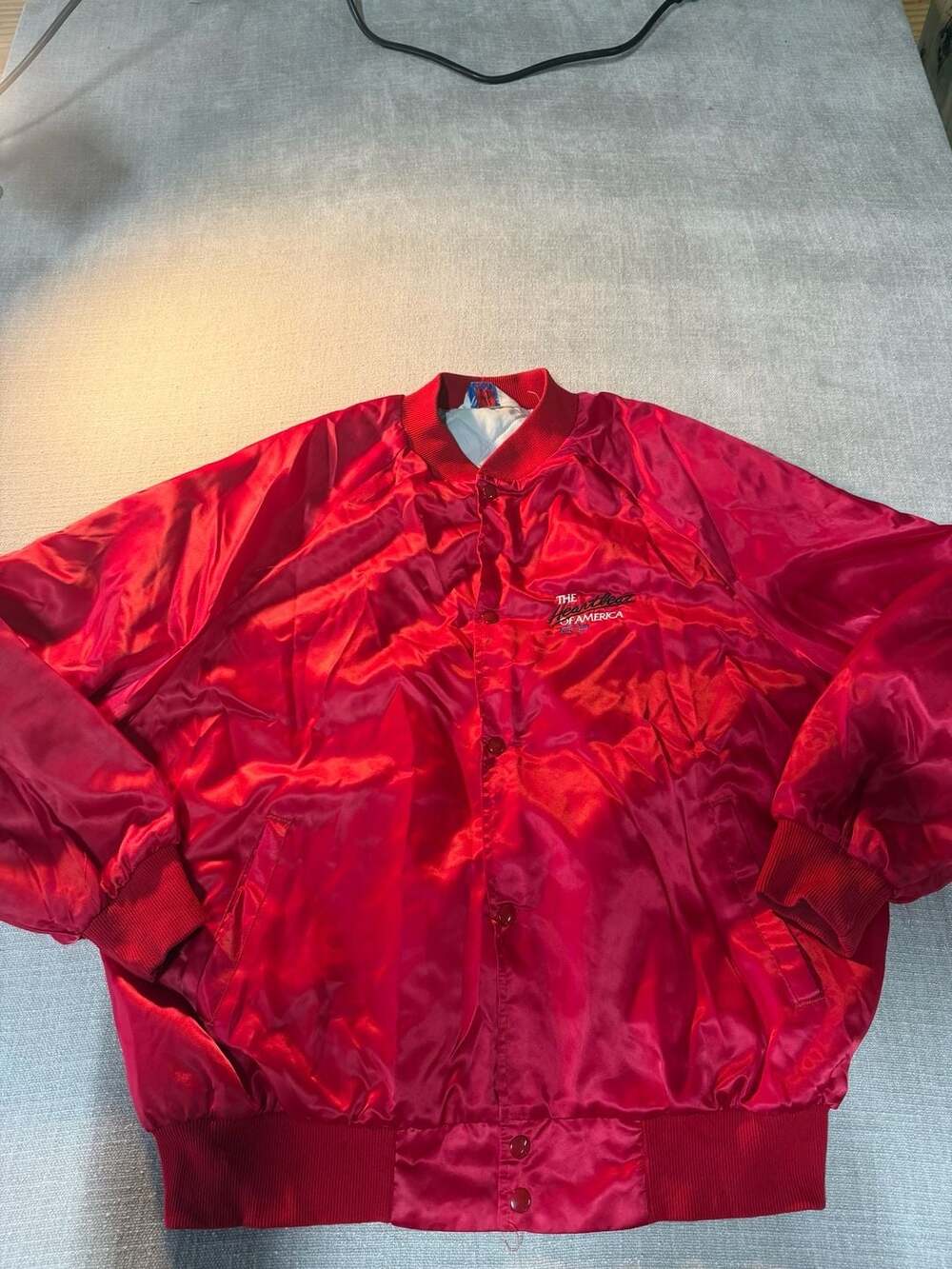Vintage WestArk Chevrolet The Heartbeat Of America Satin Snap Jacket